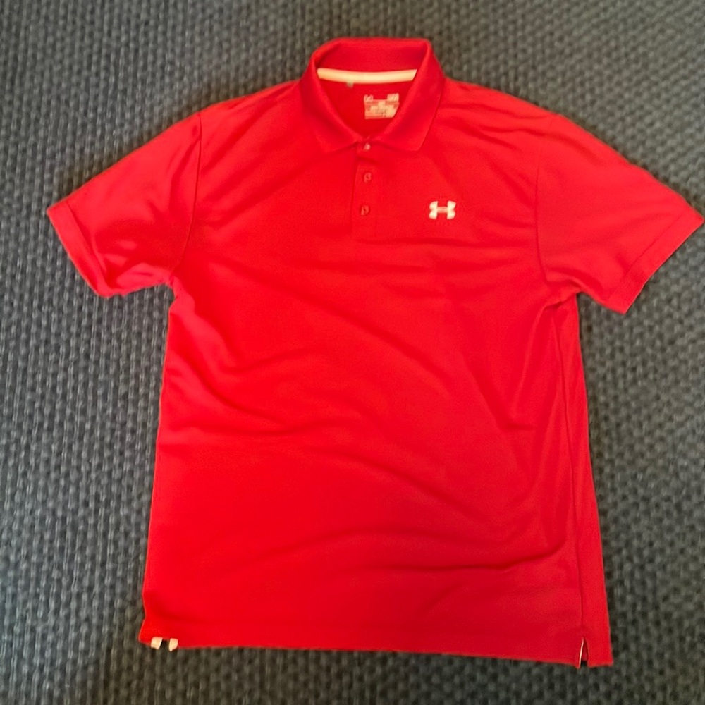 Under Armour Men’s Large Red Golf Shirt